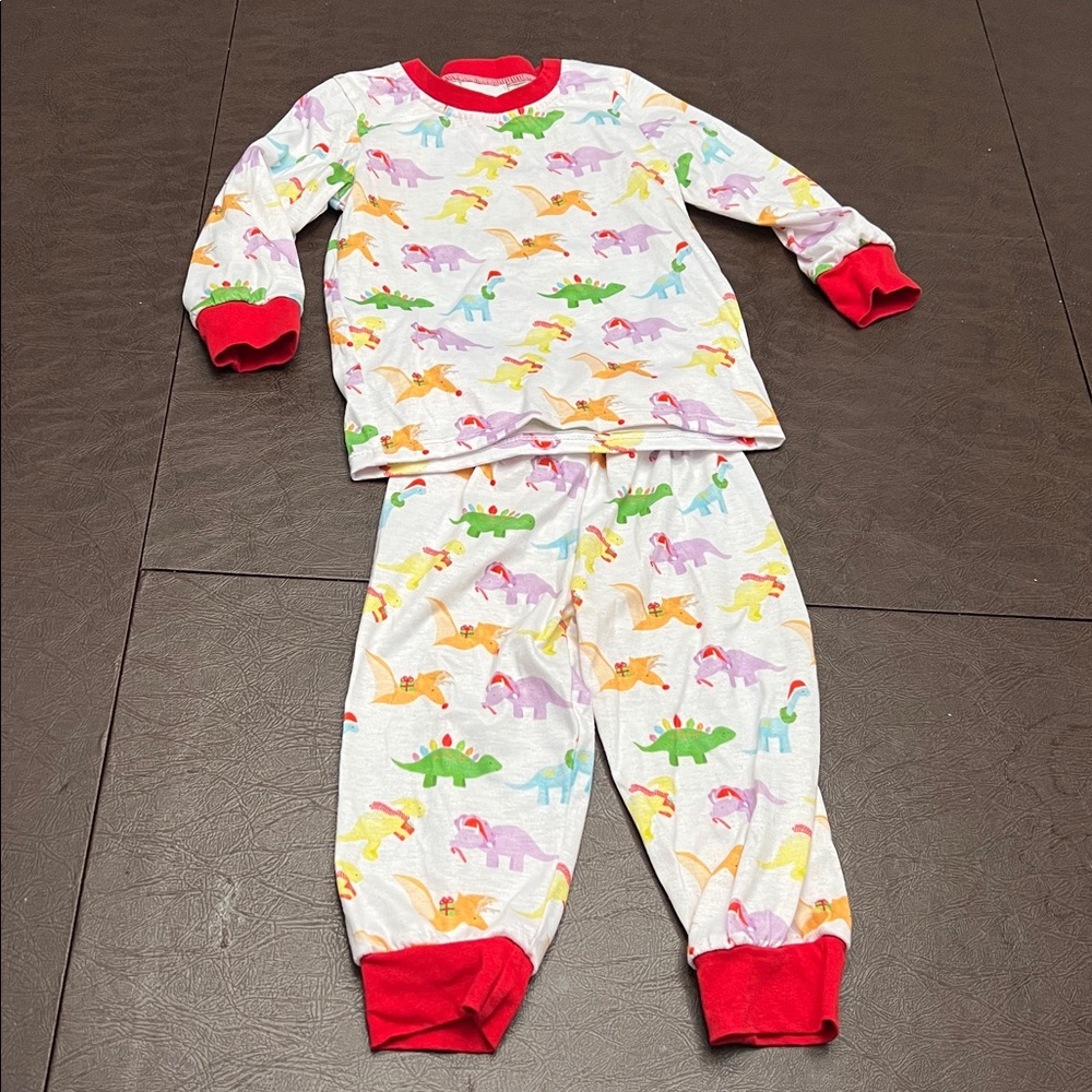 Colorful Dinosaur Pajama Set